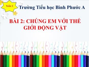 Bài giảng Mĩ thuật Lớp 4 - Tuần 2, Bài 2: Chúng em với thế giới động vật - Trường Tiểu học Bình Phước A