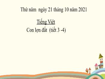 Bài giảng Tiếng Việt Lớp 2 - Bài: Con lợn đất (Tiết 3+4) - Năm học 2021-2022