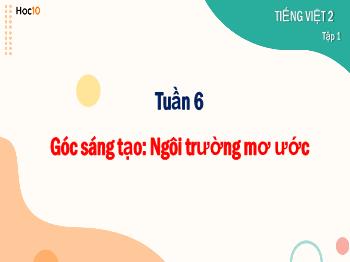 Bài giảng Tiếng Việt Lớp 2 - Tuần 6, Góc sáng tạo: Ngôi trường mơ ước