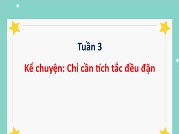 Bài giảng Tiếng Việt Lớp 3 (Cánh diều) - Tuần 3, Kể chuyện: Chỉ cần tích tắc đều đặn
