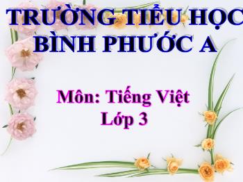 Bài giảng Tiếng Việt Lớp 3 - Tuần 3, Tập đọc – Kể chuyện: Chiếc áo len - Năm học 2021-2022 - Trường Tiểu học Bình Phước A