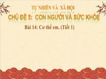 Bài giảng Tự nhiên và Xã hội Lớp 1 (Cánh diều) - Chủ đề 5: Con người và sức khỏe - Bài 14: Cơ thể em (Tiết 1) - Đinh Thị Thúy Hiền