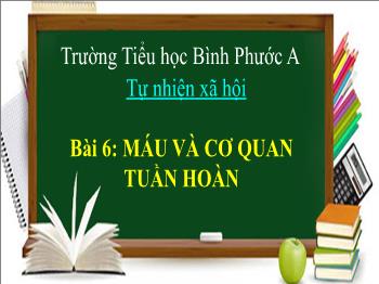 Bài giảng Tự nhiên và Xã hội Lớp 3 - Bài 6: Máu và cơ quan tuần hoàn - Trường Tiểu học Bình Phước A