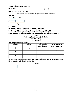Bài tập Toán Lớp 3 - Tuần 13 - Năm học 2021-2022 - Trường Tiểu học Bình Phước A
