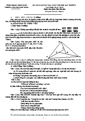 Đề thi giáo viên dạy giỏi tiểu học cấp trường - Năm học 2018-2019 - Trường TH&THCS Sơn Hồng (Có đáp án)