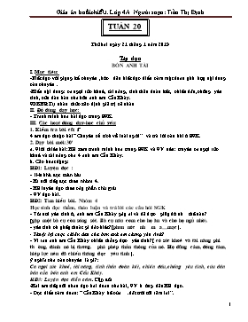 Giáo án buổi chiều Lớp 4 - Tuần 20 - Năm học 2019-2020 - Trần Thị Định