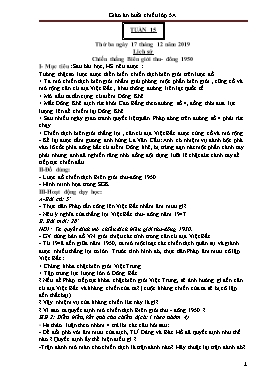 Giáo án buổi chiều Lớp 5 - Tuần 15 - Năm học 2019-2020