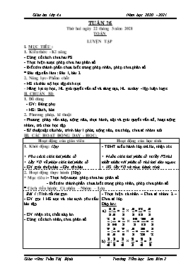 Giáo án điện tử Khối 4 - Tuần 26 - Năm học 2020-2021 - Trần Thị Định