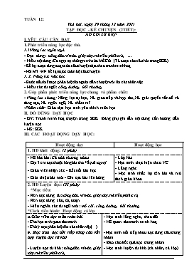 Giáo án điện tử Lớp 3 - Tuần 12 - Năm học 2021-2022 - Đào Thị Hiền