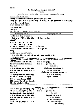 Giáo án điện tử Lớp 3 - Tuần 14 - Năm học 2021-2022 - Đào Thị Hiền