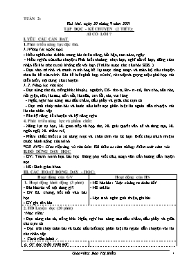 Giáo án điện tử Lớp 3 - Tuần 2 - Năm học 2021-2022 - Đào Thị Hiền