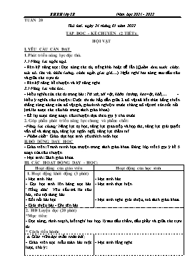 Giáo án điện tử Lớp 3 - Tuần 20 - Năm học 2021-2022 - Đào Thị Hiền