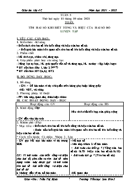 Giáo án điện tử Lớp 4 - Tuần 5 - Năm học 2021-2022 - Trần Thị Định