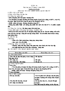 Giáo án điện tử Lớp 5 - Tuần 24 - Năm học 2022-2023 - Lê Huy Chinh
