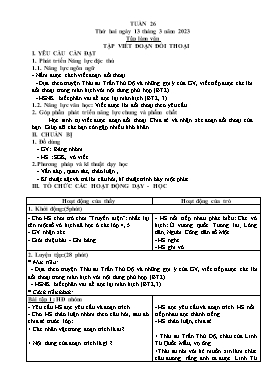 Giáo án điện tử Lớp 5 - Tuần 26 - Năm học 2022-2023 - Lê Huy Chinh