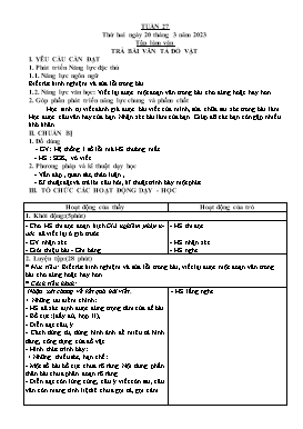 Giáo án điện tử Lớp 5 - Tuần 27 - Năm học 2022-2023 - Lê Huy Chinh