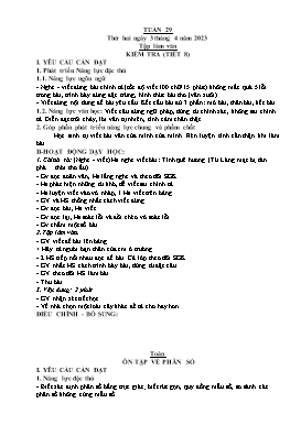 Giáo án điện tử Lớp 5 - Tuần 29 - Năm học 2022-2023 - Lê Huy Chinh