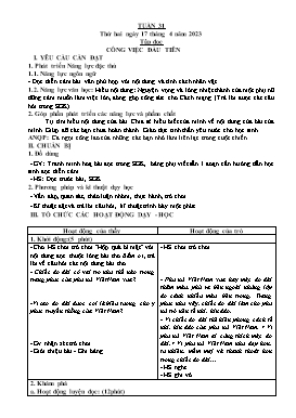Giáo án điện tử Lớp 5 - Tuần 31 - Năm học 2022-2023 - Lê Huy Chinh