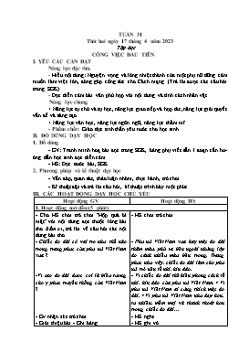 Giáo án điện tử Lớp 5 - Tuần 31 - Năm học 2023-2024 - Nguyễn Thị Thanh Chương