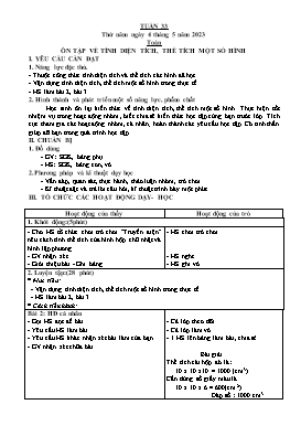 Giáo án điện tử Lớp 5 - Tuần 33 - Năm học 2022-2023 - Lê Huy Chinh
