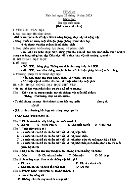Giáo án điện tử Lớp 5 - Tuần 36 - Năm học 2022-2023 - Lê Huy Chinh