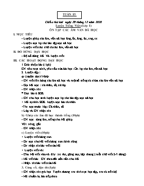 Giáo án điện tử Tiểu học - Tuần 15 - Năm học 2020-2021 - Nguyễn Thị Dung