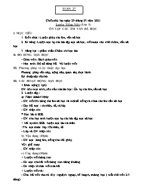 Giáo án điện tử Tiểu học - Tuần 27 - Năm học 2020-2021