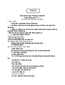 Giáo án điện tử Tiểu học - Tuần 30 - Năm học 2020-2021