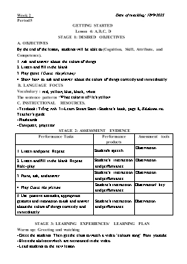 Giáo án Tiếng Anh Lớp 3 - Tuần 2 - Năm học 2023-2024 - Nguyễn Thị Linh