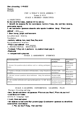 Giáo án Tiếng Anh Lớp 5 - Tuần 1 - Năm học 2023-2024 - Nguyễn Thị Linh