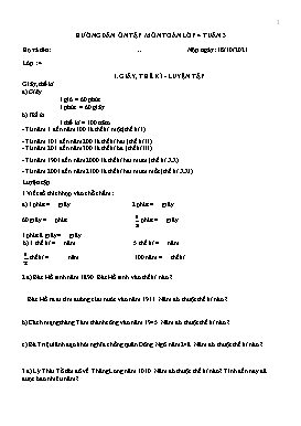Hướng dẫn ôn tập môn Toán Lớp 4 - Tuần 3 - Năm học 2021-2022