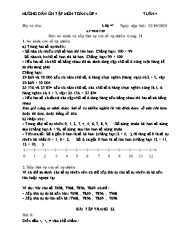Hướng dẫn ôn tập môn Toán Lớp 4 - Tuần 4