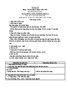 Kế hoạch bài dạy Âm nhạc Lớp 1, 2, 3 - Tuần 25 - Năm học 2022-2023 - Nguyễn Thị Thu Hương
