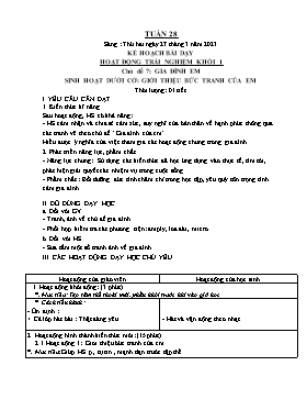 Kế hoạch bài dạy Âm nhạc Lớp 1, 2, 3 - Tuần 28 - Năm học 2022-2023 - Nguyễn Thị Thu Hương