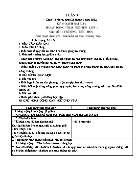 Kế hoạch bài dạy Âm nhạc Lớp 1, 2, 3 - Tuần 3 - Năm học 2022-2023 - Nguyễn Thị Thu Hương