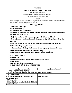Kế hoạch bài dạy Âm nhạc Lớp 1, 2, 3 - Tuần 9 - Năm học 2022-2023 - Nguyễn Thị Thu Hương