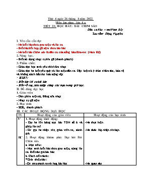 Kế hoạch bài dạy Âm nhạc Lớp 4 - Tuần 20 - Năm học 2021-2022 - Nguyễn Anh Vũ