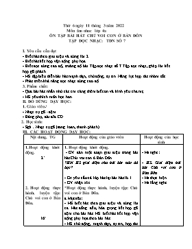 Kế hoạch bài dạy Âm nhạc Lớp 4 - Tuần 24 - Năm học 2021-2022 - Nguyễn Anh Vũ