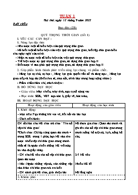 Kế hoạch bài dạy Đạo đức Tiểu học - Tuần 1 - Năm học 2022-2023 - Nguyễn Quang Viện
