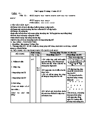 Kế hoạch bài dạy Giáo dục thể chất Lớp 1 - Tuần 12 - Năm học 2022-2023 - Nguyễn Anh Vũ