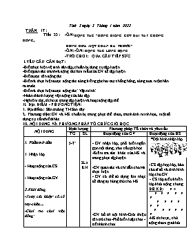 Kế hoạch bài dạy Giáo dục thể chất Lớp 1 - Tuần 17 - Năm học 2022-2023 - Nguyễn Anh Vũ