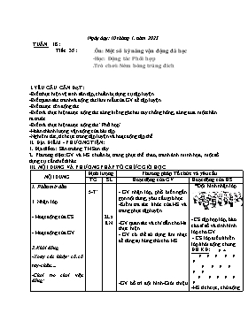 Kế hoạch bài dạy Giáo dục thể chất Lớp 1 - Tuần 18 - Năm học 2022-2023 - Nguyễn Anh Vũ