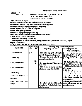 Kế hoạch bài dạy Giáo dục thể chất Lớp 1 - Tuần 2 - Năm học 2022-2023 - Nguyễn Anh Vũ
