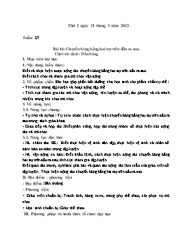 Kế hoạch bài dạy Giáo dục thể chất Lớp 1 - Tuần 27 - Năm học 2022-2023 - Nguyễn Anh Vũ