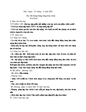 Kế hoạch bài dạy Giáo dục thể chất Lớp 1 - Tuần 32 - Năm học 2022-2023 - Nguyễn Anh Vũ