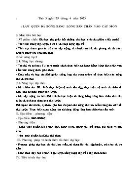 Kế hoạch bài dạy Giáo dục thể chất Lớp 1 - Tuần 34 - Năm học 2022-2023 - Nguyễn Anh Vũ