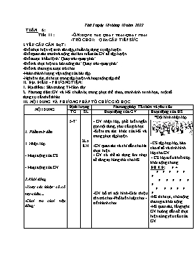 Kế hoạch bài dạy Giáo dục thể chất Lớp 1 - Tuần 6 - Năm học 2022-2023 - Nguyễn Anh Vũ