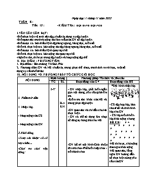 Kế hoạch bài dạy Giáo dục thể chất Lớp 1 - Tuần 8 - Năm học 2022-2023 - Nguyễn Anh Vũ