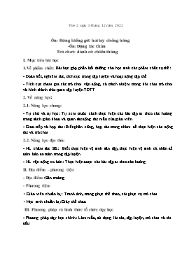 Kế hoạch bài dạy Giáo dục thể chất Lớp 2 - Tuần 13 - Năm học 2022-2023 - Nguyễn Anh Vũ