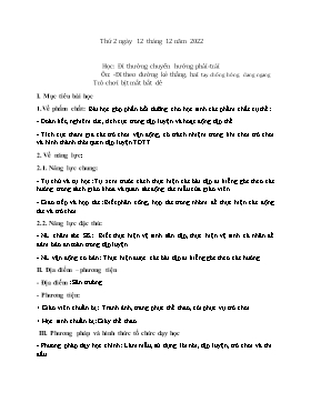 Kế hoạch bài dạy Giáo dục thể chất Lớp 2 - Tuần 14 - Năm học 2022-2023 - Nguyễn Anh Vũ